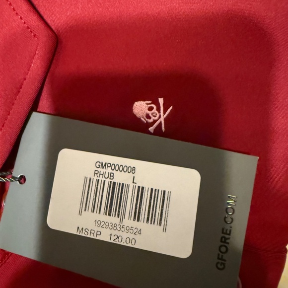 G/Fore Men's Large Embroidered Skull & Tees Tech Jersey Polo MSRP $120 - Picture 6 of 7